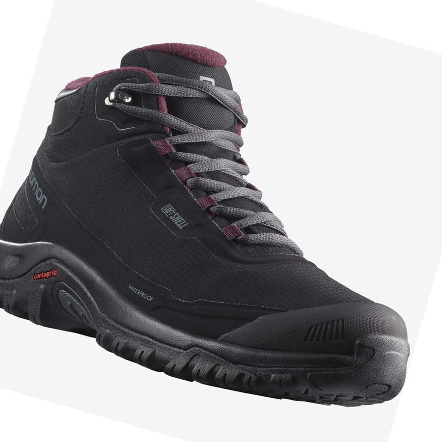 Botas de Invierno Salomon SHELTER CLIMASALOMON™ WATERPROOF Mujer Negros | MX 2606TCE